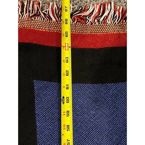 Elvis Tapestry blanket, woven throw, fringe edges, guitar,music notes 46" x 66" - Picture 3 of 5